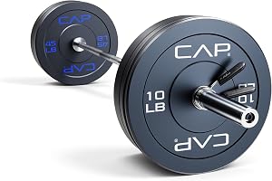 CAP Barbell Olympic Weight Set with 7ft Barbell & Bumper Plates | 160-370 lbs | Multip