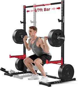 FLYBIRD SR1 Squat Rack with Pull-Up Bar, Adjustable Multi-Functional Power Rack, Inner Wid