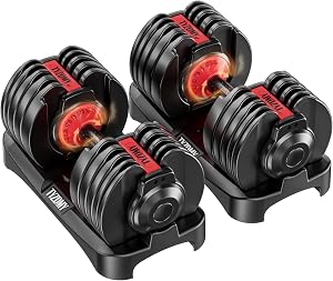 TYZDMY Adjustable Dumbbells Set of 2,Free Weights Dumbbells Set,Adjustable Dumbbell Set,52